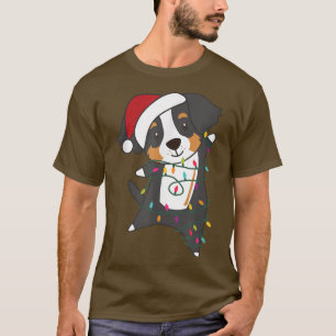 T-shirt Bernese Mountain Joyeux Noël Fée Lumières Chiens