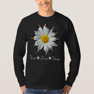 T-shirt Bernese Peace Love Daisy Chien Maman Chiens Bernai