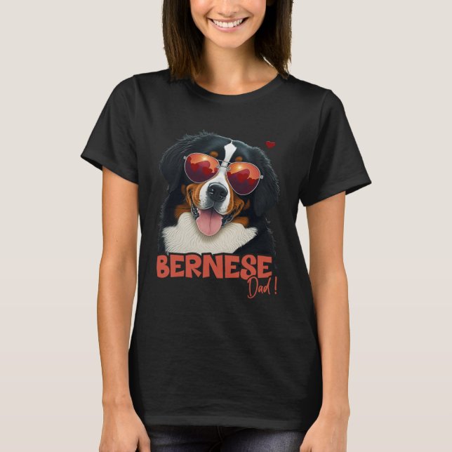 T-shirt Bernesemountaindog Avec Heartdécoration Bernesedad (Devant)