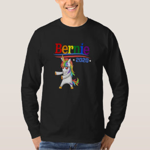 T-shirt Bernie 2020 Sanders Rainbow Lgbtq Unicorn Flossing
