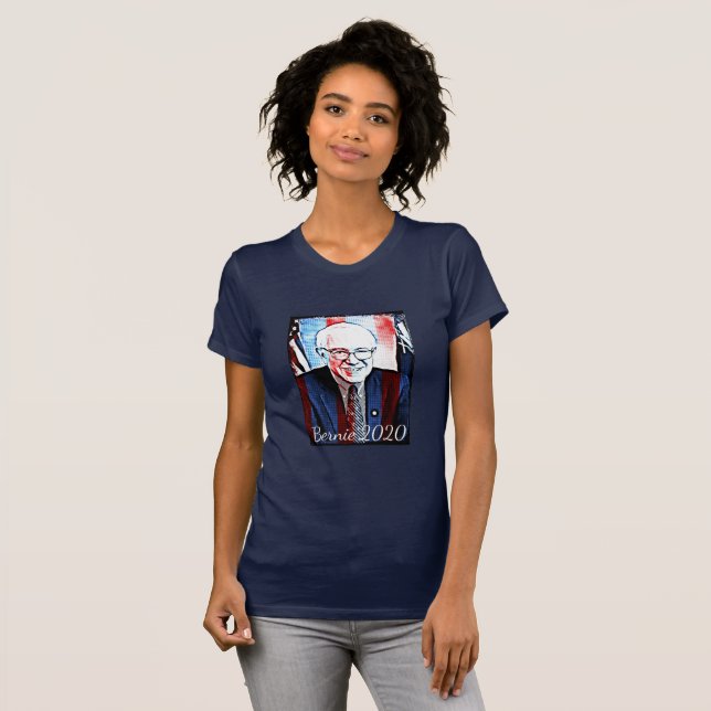 T-shirt Bernie Sanders 2020 Art numérique de support (Devant entier)