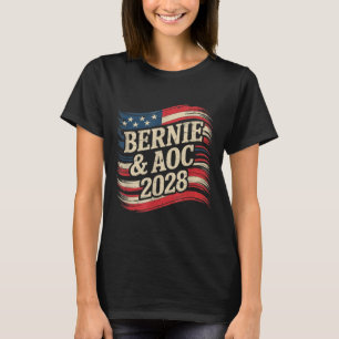 T-shirt Bernie Sanders Et Aoc 2028 Pour La Campagne Du Pré