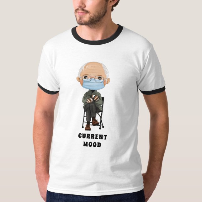 T-shirt Bernie Sanders et ses Mittens Brown chauds (Devant)