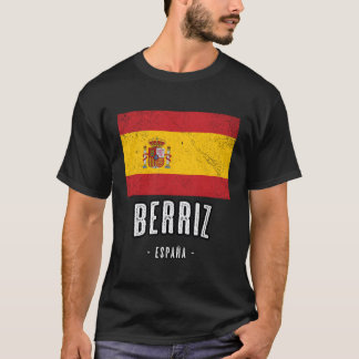 T-shirt Berriz Espagne Es Drapeau Ville Bandera Ropa