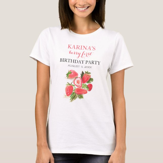T-shirt Berry 1er Anniversaire Fraise fraise été (Devant)