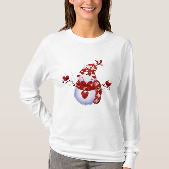 T-shirt Berry Cute Snowman Noël (Devant)
