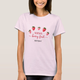 T-shirt Berry fraise Premier anniversaire Invité d'honneur