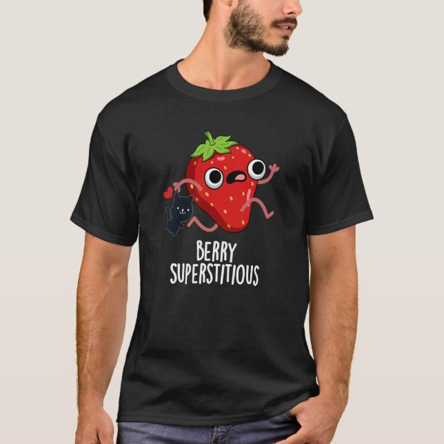T-shirt Berry Superstitieux Fruit Pun Dark BG (Devant)