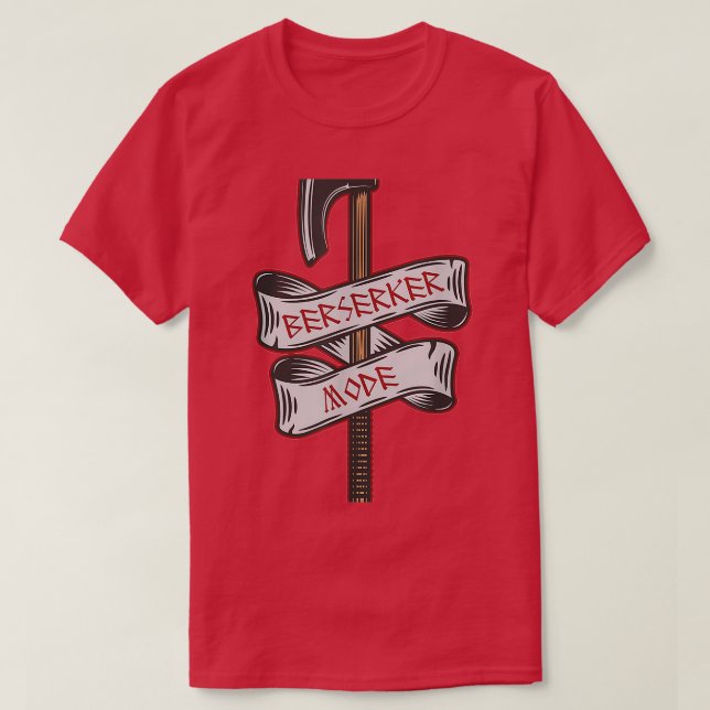 T-shirt Berserker Mode Viking Battle Ax Runic Tattoo Clas (Design devant)