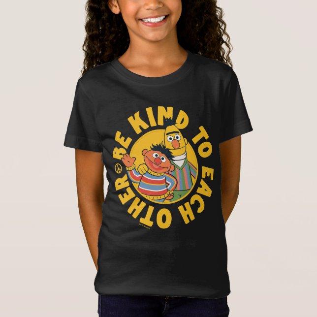 T-Shirt Bert et Ernie | Soyez gentils l'un envers l'autre (Devant)