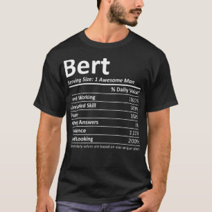 T-shirt BERT Nutrition Funny Anniversaire Nom personnalisé