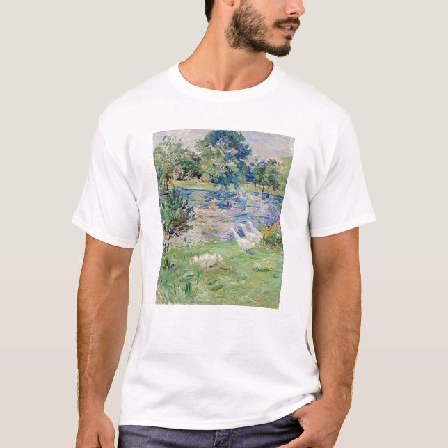 T-shirt Berthe Morisot - Fille en bateau avec oie (Devant)