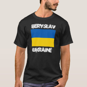 T-shirt Beryslav, Ukraine avec le drapeau ukrainien