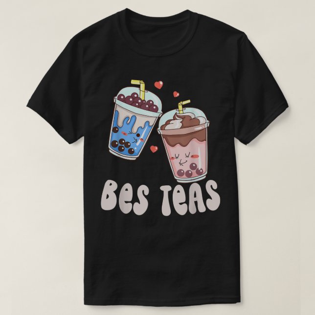 T-shirt Bes Teas Besties Cute Kawaii Buble Tea Boba Best (Design devant)