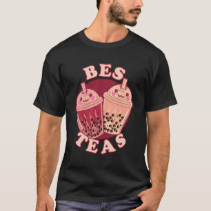 T-shirt Bes Teas Boba Thé Amitié Bestie Bubble Thé Bes