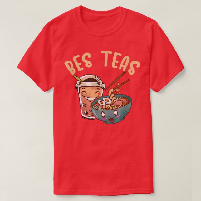 T-shirt Bes Teas Buble Tea Ramen Boba (Design devant)
