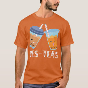 T-shirt Bes-teas Cute Kawaii Bubble Tea Friends Boba Tea L