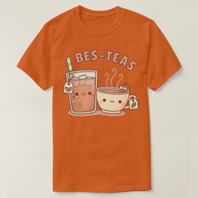 T-shirt Bes Thés Bes Thés Cute Iced Et Hot Teas Besties (Design devant)