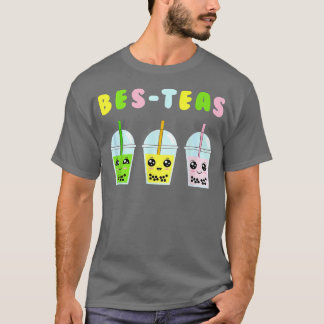 T-shirt Bes Thés Cute Bubble Thé Couple Aimer Thé Bubble 7