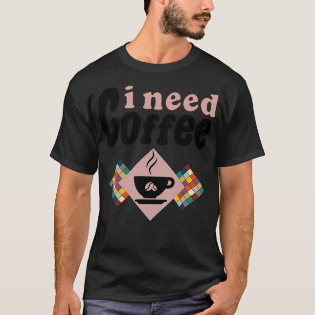 T-shirt besoin café cappuccino escalade (Devant)
