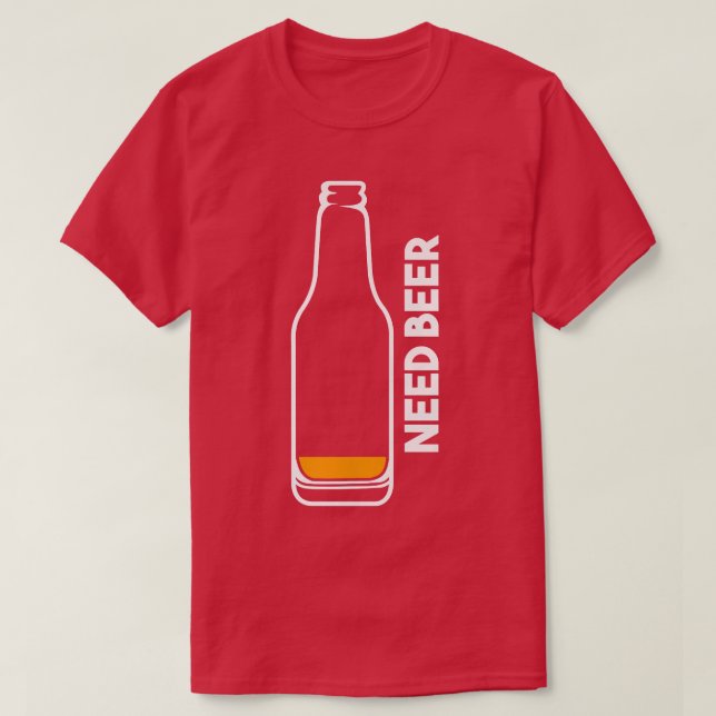 T-shirt Besoin de bière  (Design devant)