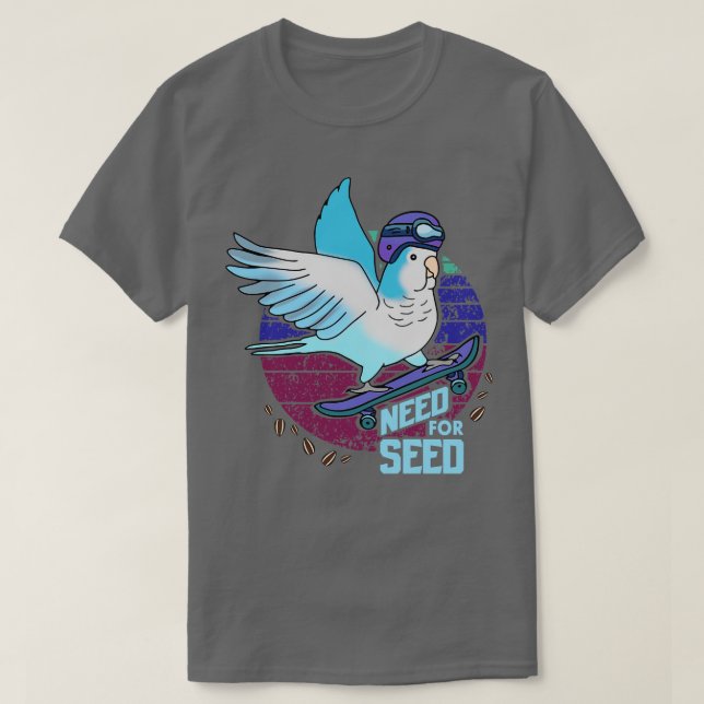 T-shirt besoin de perroquet de quaker bleu semence (Design devant)