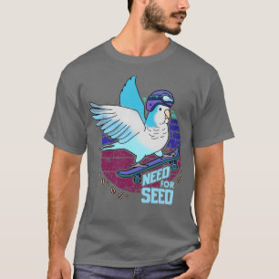 T-shirt besoin de perroquet de quaker bleu semence