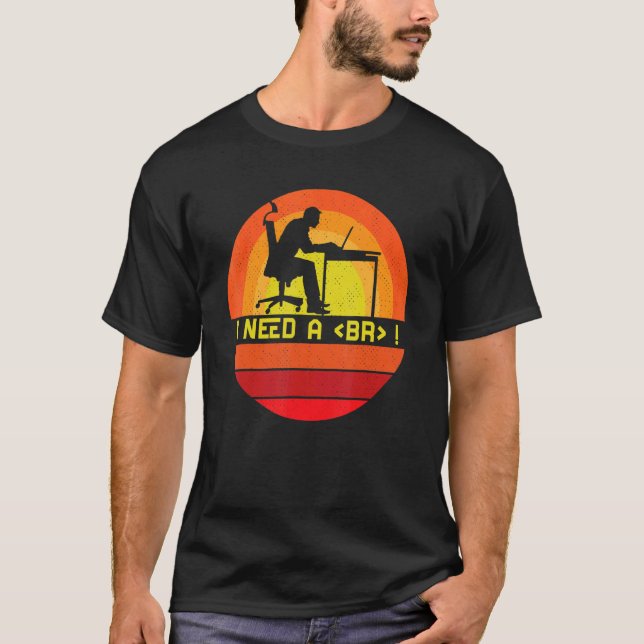 T-shirt Besoin de programmation Pause Syntaxe Programmeur  (Devant)