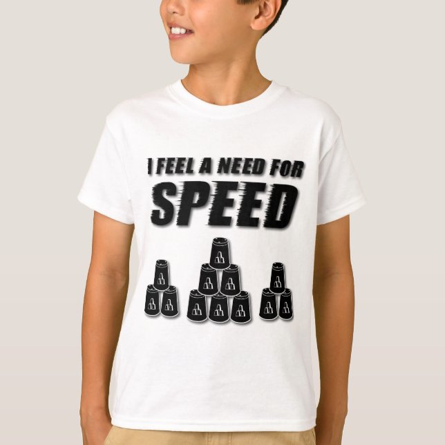 T-shirt Besoin de vitesse, noir (Devant)