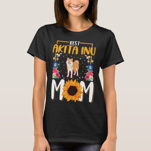 T-shirt Best Akita Inu Mom Ever  1 (Devant)