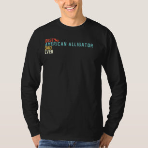 T-shirt Best American Alligator Papa Ever Retro Vintage