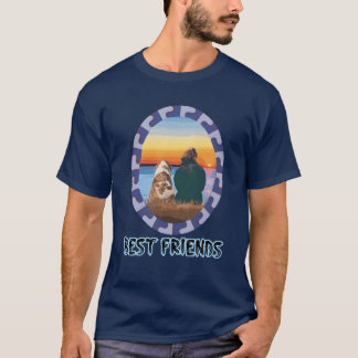 T-shirt BEST AMIS WATCHING SUNSET Homme cadeau