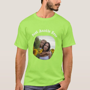 T-shirt Best Auntie Ever BAE télécharger votre photo carré
