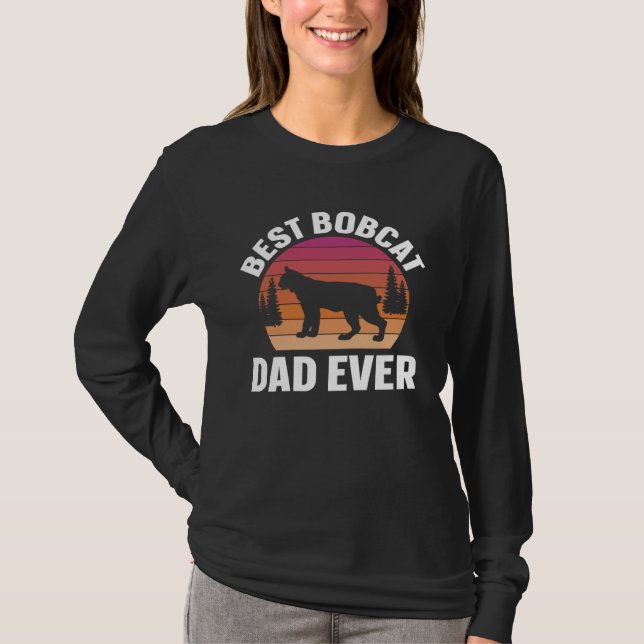 T-shirt Best Bobcat Dad Retro Animal (Devant)