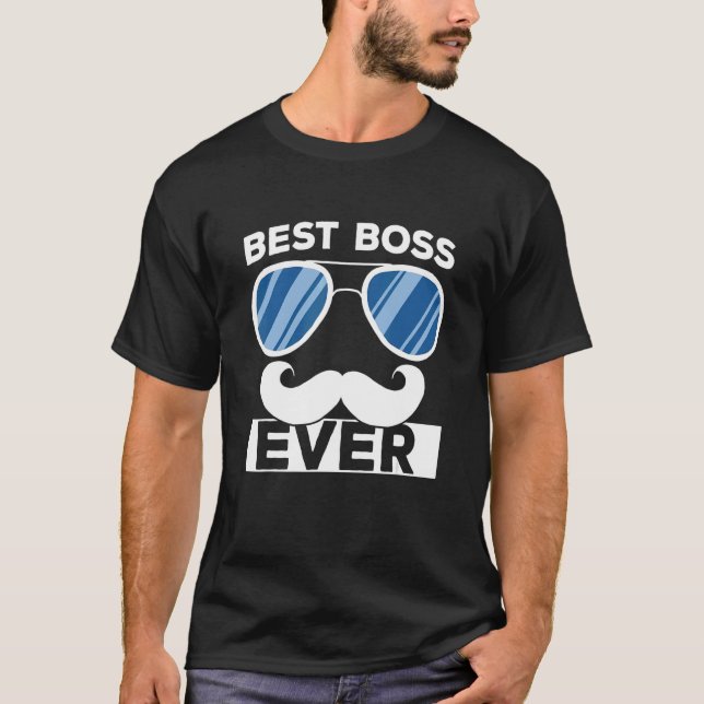 T-shirt Best Boss Ever Businessman Entrepreneur Company CE (Devant)