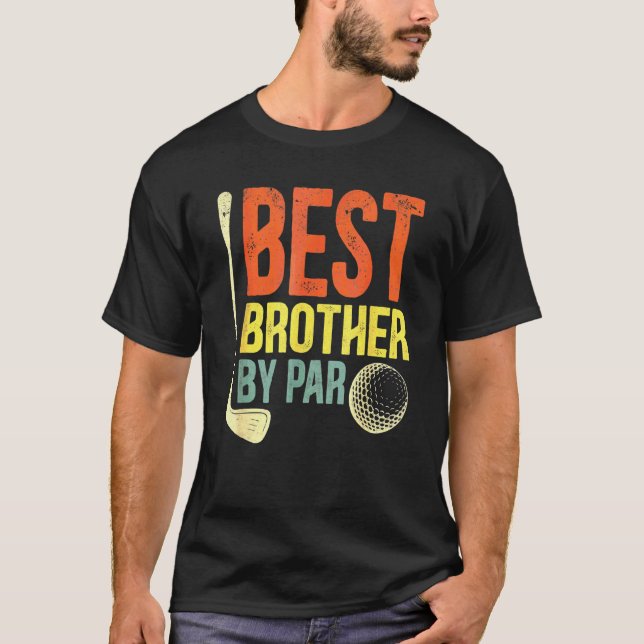 T-shirt Best Brother By Par Par Fête des pères Golf Grand- (Devant)