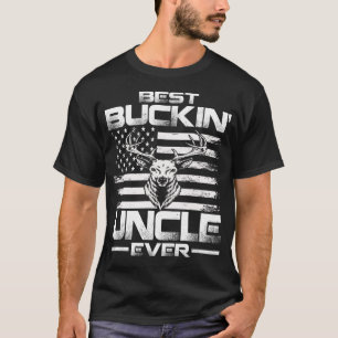 T-shirt Best Buckin' Uncle Ever USA Drapeau Chasse aux cer