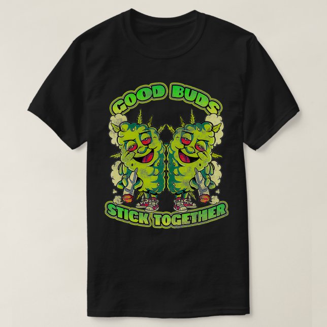 T-shirt Best Buds Inspiré Best Friends Related Weed Frien (Design devant)