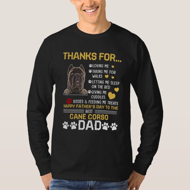 T-shirt Best Cane Corso Dog Dad Happy Father s Day (Devant)