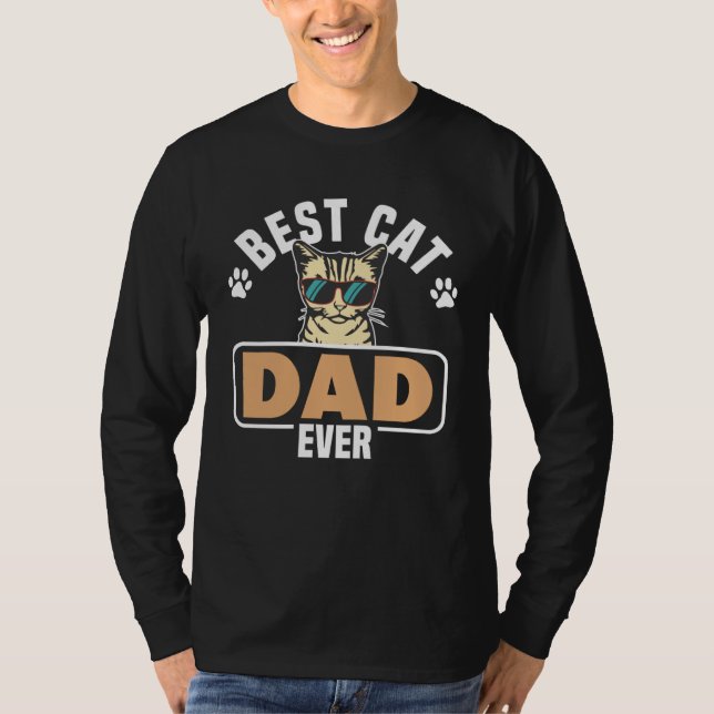 T-shirt Best Cat Dad ever (Devant)