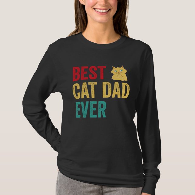 T-shirt Best Cat Dad Ever (Devant)