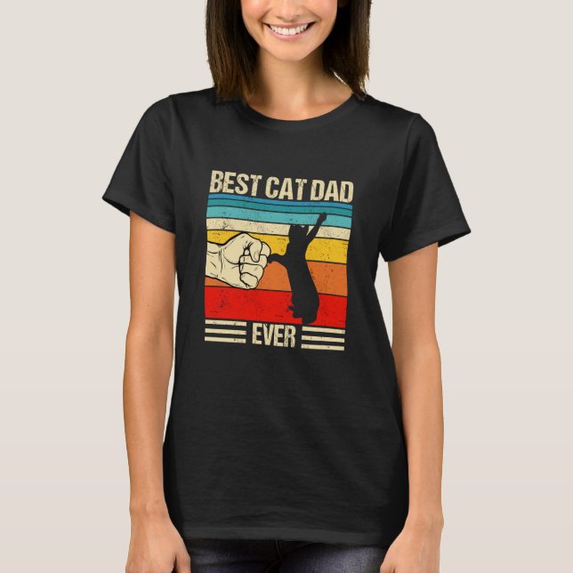T-shirt Best Cat Dad Ever Cat Dad Father's Day (Devant)