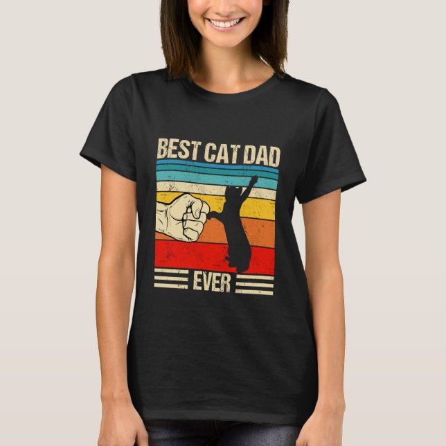 T-shirt Best Cat Dad Ever Cat Dad Father's Day  1 (Devant)