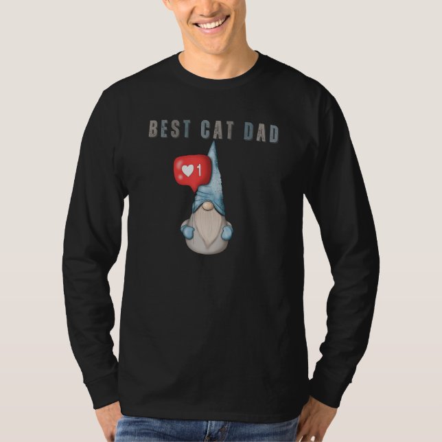 T-shirt Best Cat Dad Like Heart Balloon (Devant)