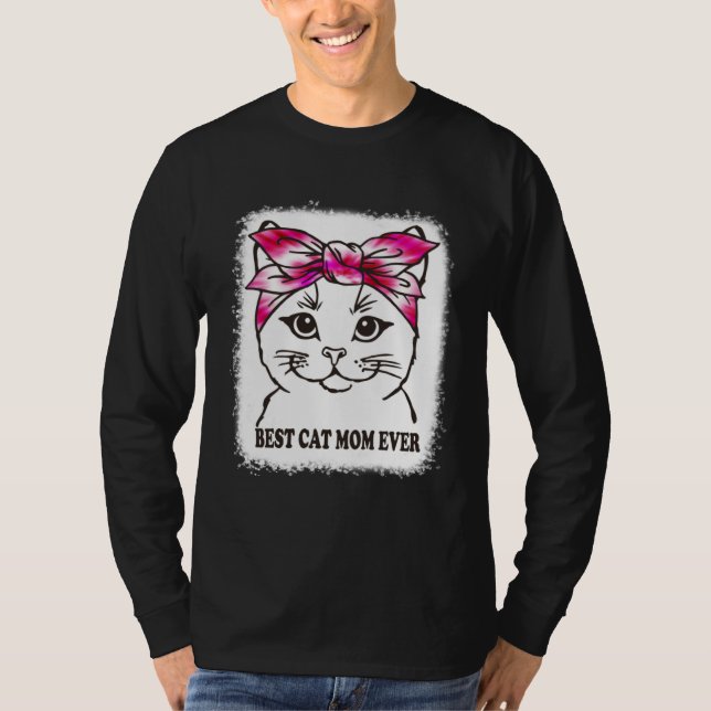 T-shirt Best Cat Mom Ever Tie Dye Cat Mommy Mother s Day C (Devant)