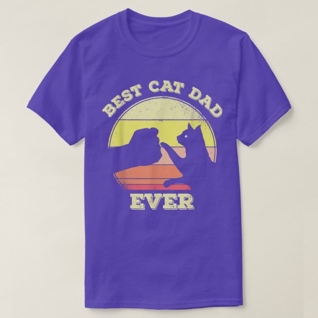 T-shirt Best Cat Papa Ever Funny Cat Lover  (Design devant)