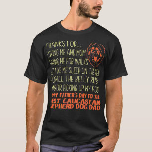 T-shirt Best Caucasian Shepherd Fête des pères de chien 