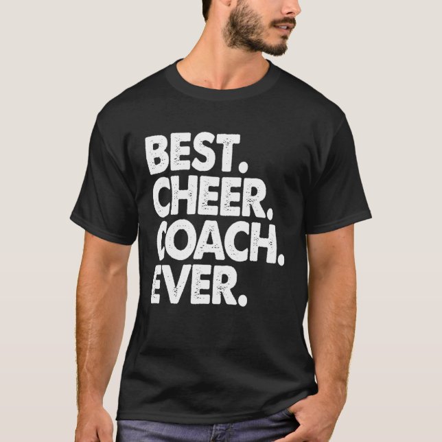 T-shirt Best Cheer Coach Ever   Men  Party (Devant)