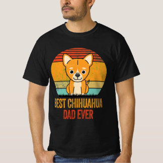 T-shirt Best Chihuahua Dad Ever Vintage Distressed