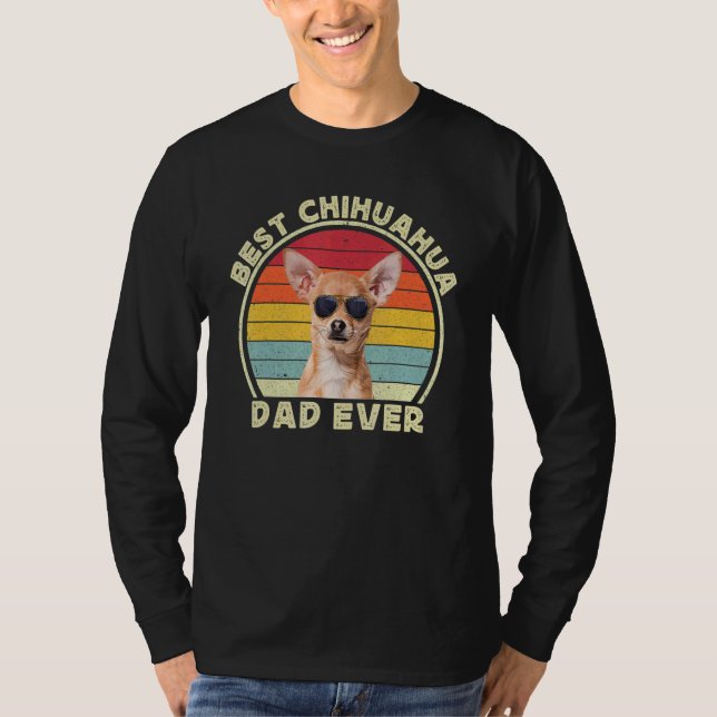 T-shirt Best Chihuahua Dad For Men Retro Brown Chiwawa  Do (Devant)